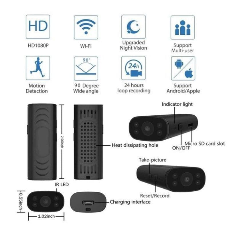 Cámara de seguridad con cámara Wifi inalámbrica