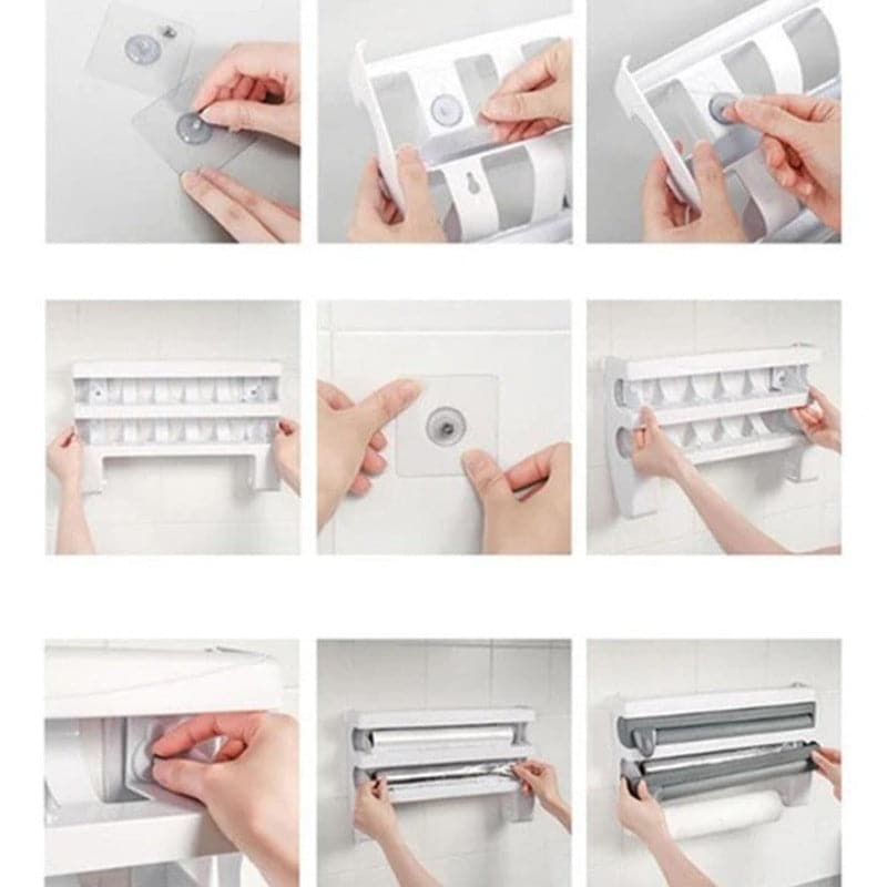 Organizador De Rollos 4 En 1 con Cortador