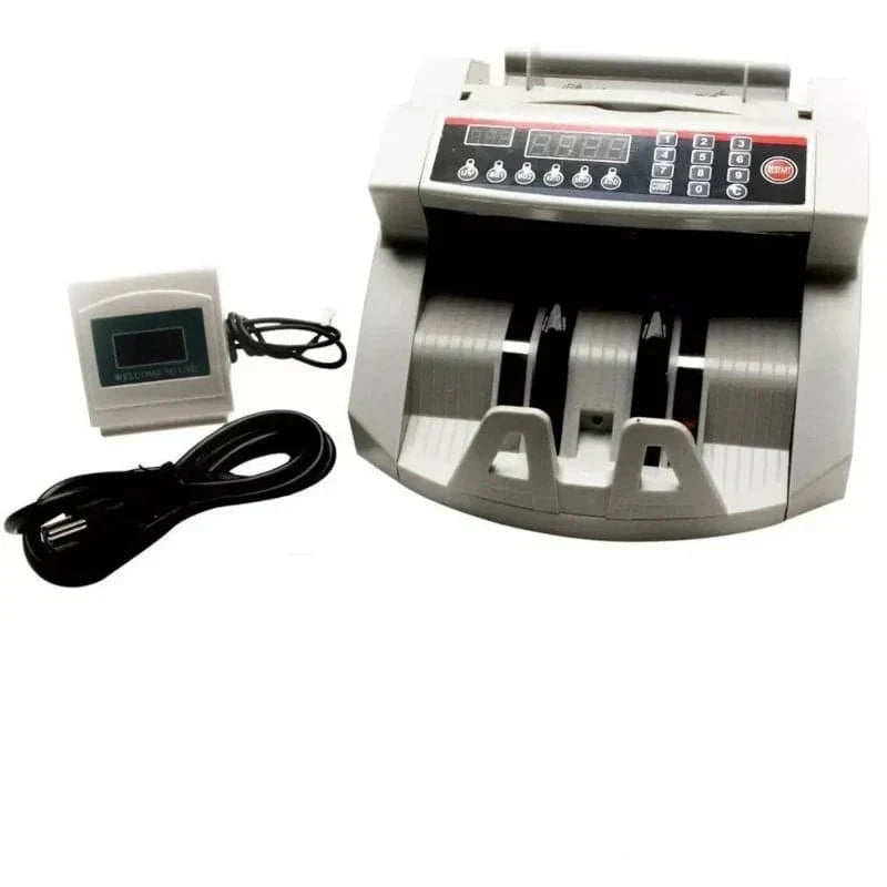 Maquina contadora de billetes con alarma de detección