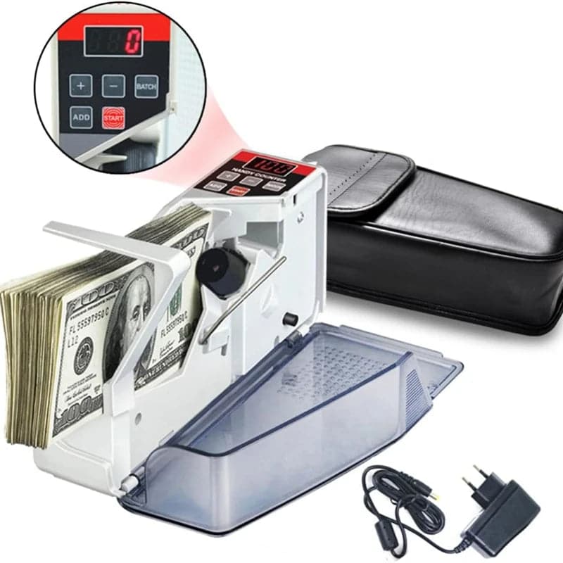 Mini máquina de contador de dinero portátil