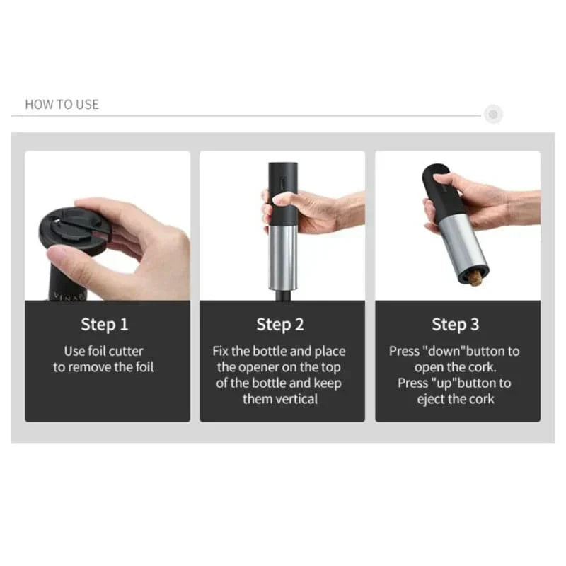 Mini sacacorchos eléctrico automático de vino