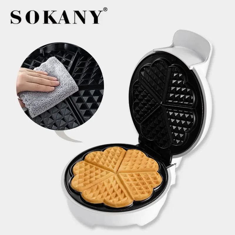 Waflera con diseño de corazón Sokany