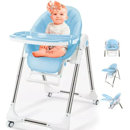 Silla comedor para bebe multifuncional acolchada y plegable