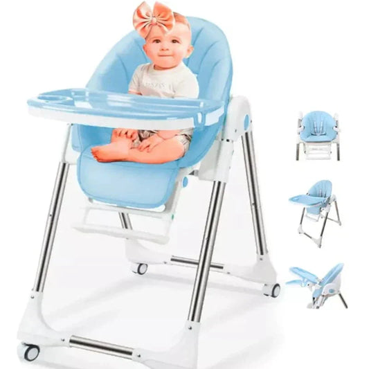 Silla comedor para bebe multifuncional acolchada y plegable
