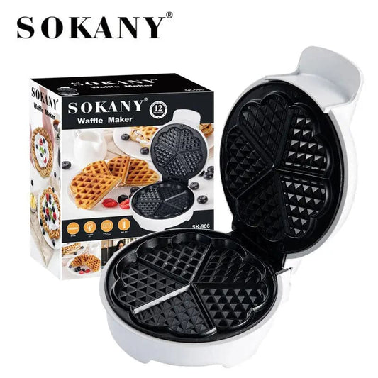 Waflera con diseño de corazón Sokany